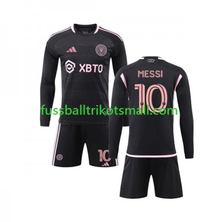 Fußballtrikots Inter Miami Lionel Messi 10 Kinder 2023-2024 Langarm Auswärts-trikot kaufen